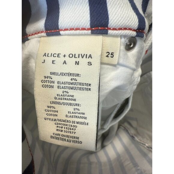 Alice & Olivia Women's CD403311630 Size 25 Indigo Admiral Stripe Bootcut Jeans - Picture 11 of 11